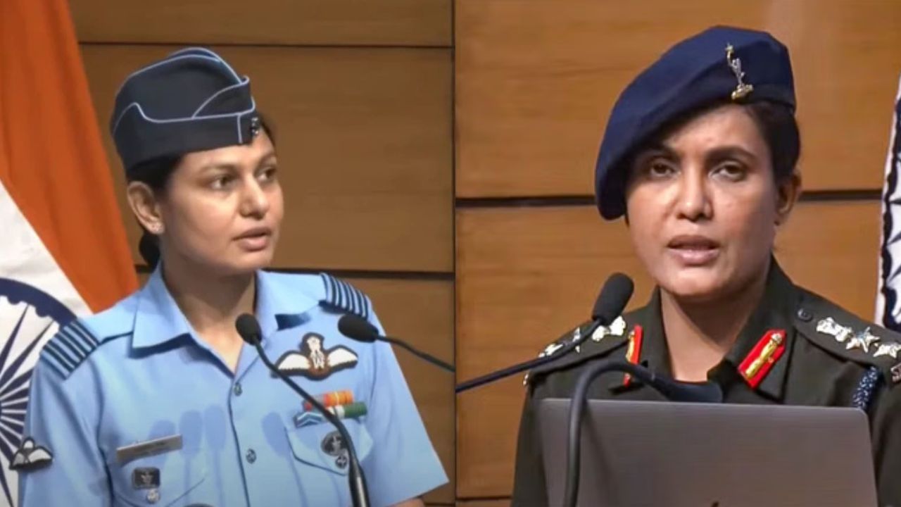 Wing Commander Vyomika Singh and Colonel Sofia Qureshi.