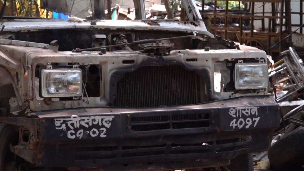 The vehicle parked in the health department office became unusable.