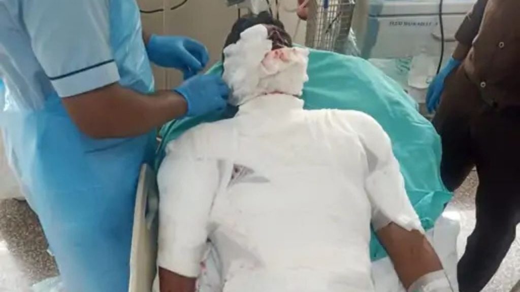 Constable Vishal was seriously injured after the hand grenade exploded.