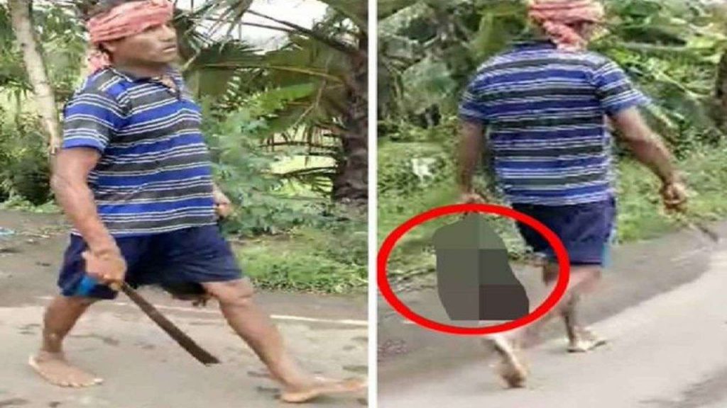 In Bengal, a man started roaming the streets carrying his sister-in-law's head.