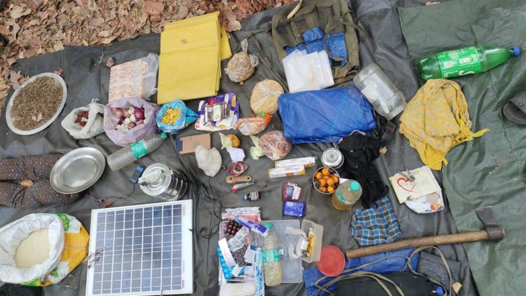 Balaghat: Solar panels, medicines and ration items recovered from Naxalites