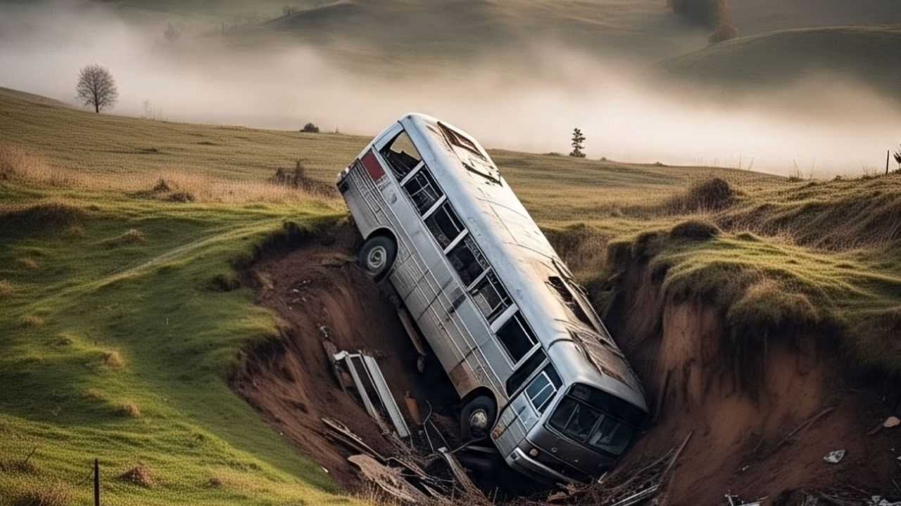 Balrampur: High speed passenger bus lost control and overturned in Kanthi Ghat, 3 killed, 25 injured