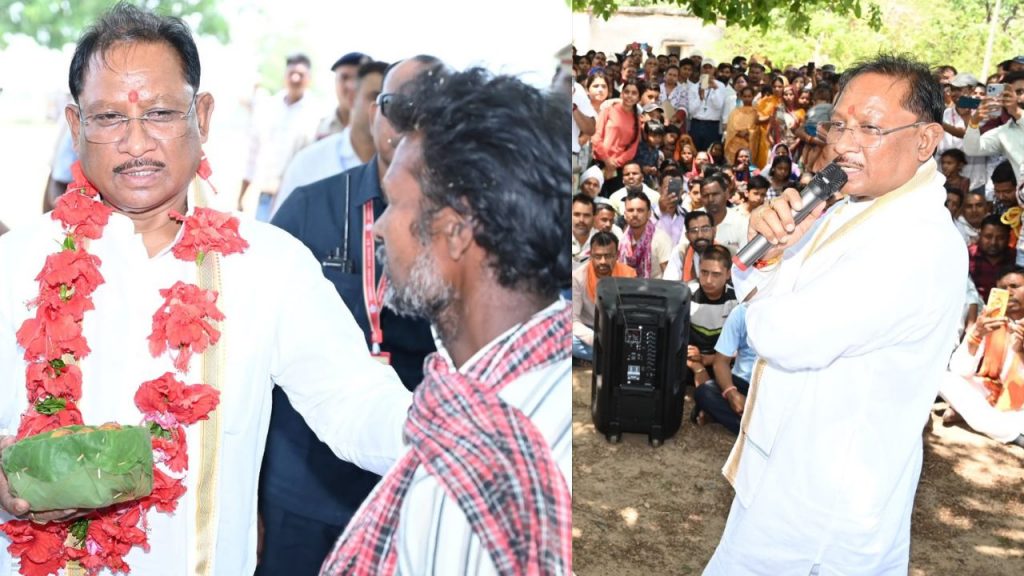 CM Vishnudev Sai reached Chuktipani village of Gaurela-Pendra-Marwahi under Sushasan Tihaar