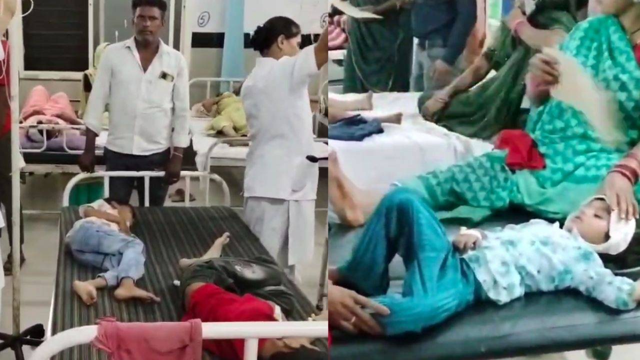 The children have been admitted to the hospital after their health deteriorated.