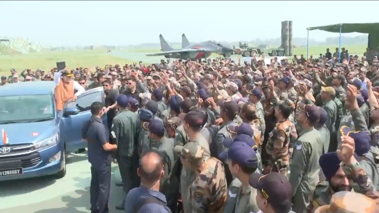 PM Modi at adampur air base
