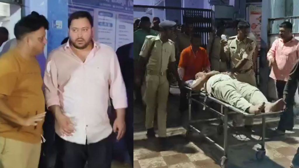 A speeding truck rams into Tejashwi Yadav's convoy, three security personnel injured