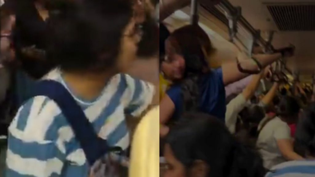 There was a commotion when a snake entered the ladies coach of Delhi Metro.
