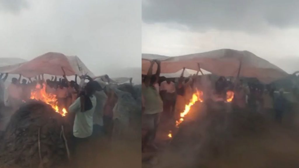 Even after 78 years of independence, a cremation ground has not been built in the village in Datia district.