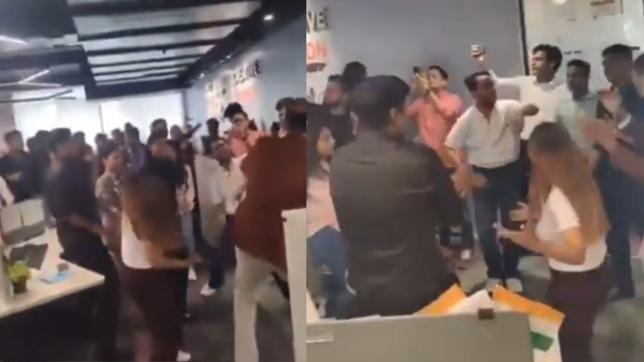 Air India employees celebrated 8 days after the Ahmedabad plane crash.