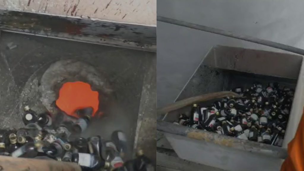 More than 5 thousand bottles of narcotic cough syrup were destroyed in Rewa.