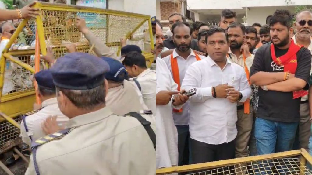 In Jabalpur, Hindu organizations demolished the barricades at Joy School.