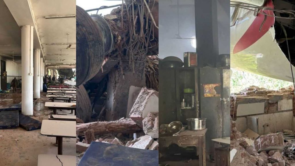 When the plane crashed on the medical college hostel, the students were eating food.