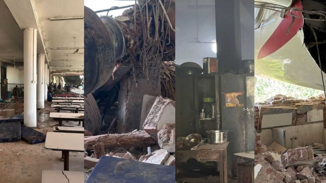 When the plane crashed on the medical college hostel, the students were eating food.