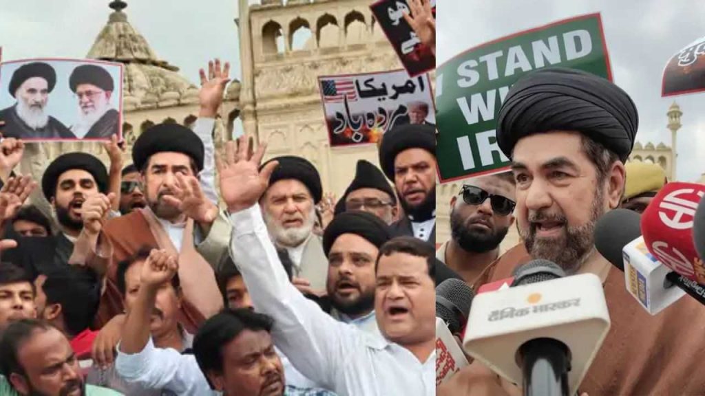 Shia community demonstrated in Lucknow under the leadership of Maulana Kalbe Jawad