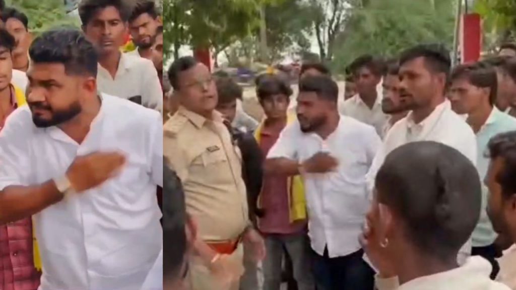 In Ratlam, the district panchayat vice president threatened the police station in-charge.