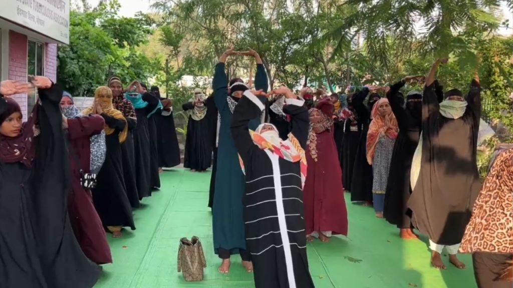 World Yoga Day 2025: Muslim women perform yoga wearing burqa in Bhopal