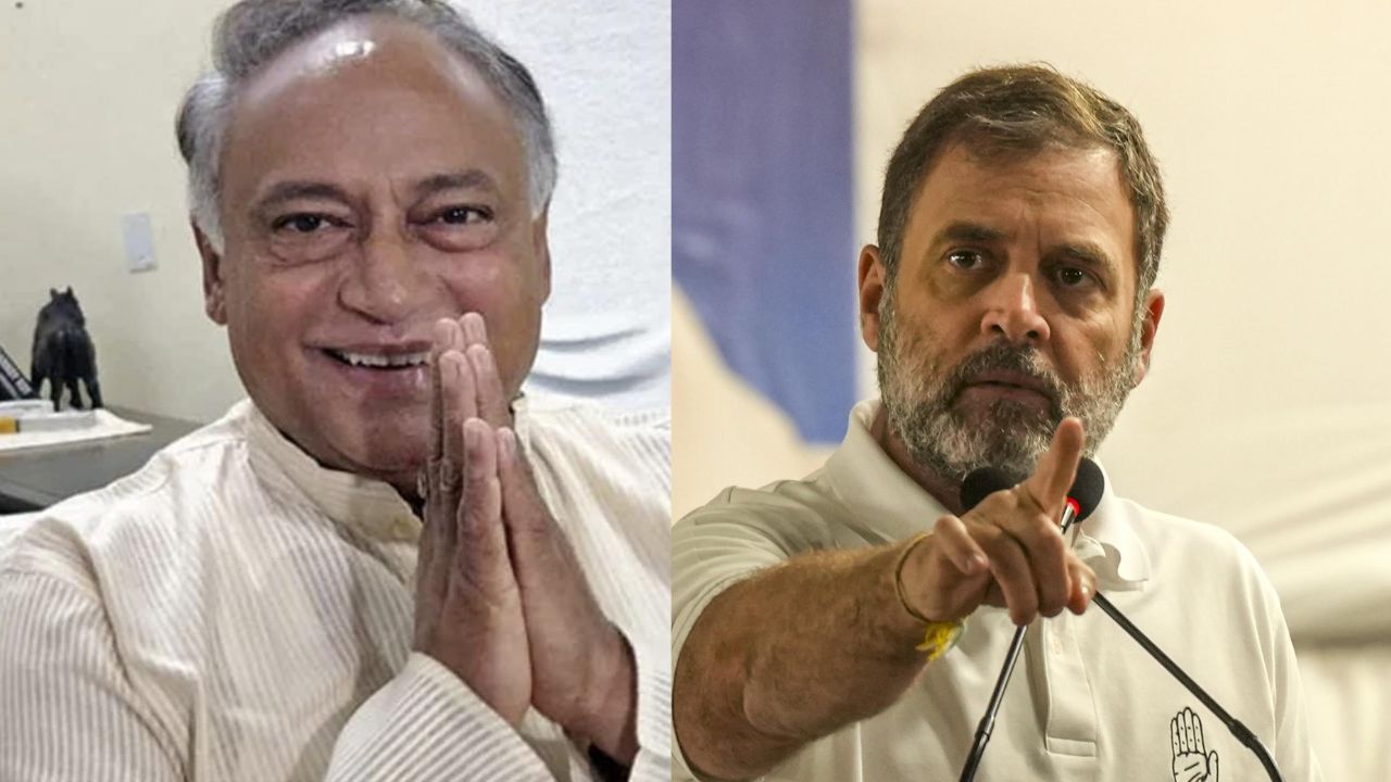 Laxman Singh and Rahul Gandhi (file photo)