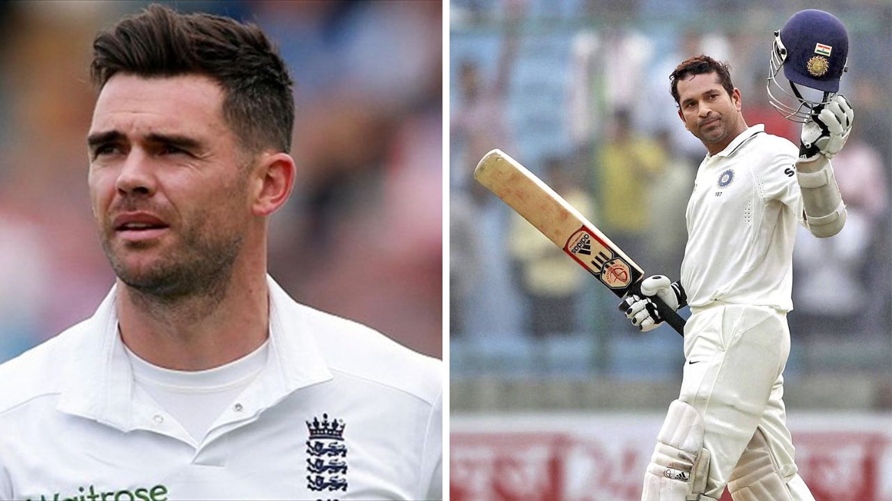 James Anderson and Sachin Tendulkar