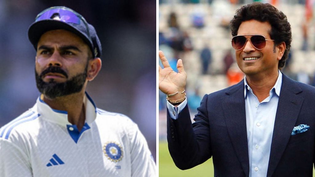 Virat Kohli and Sachin Tendulkar