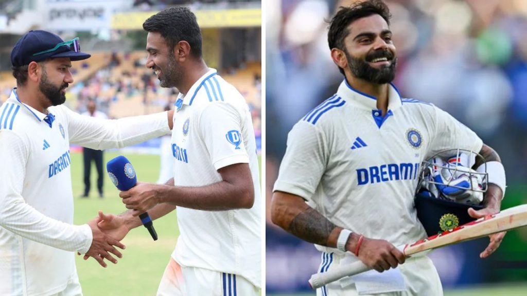 Virat Kohli, Rohit Sharma and R Ashwin