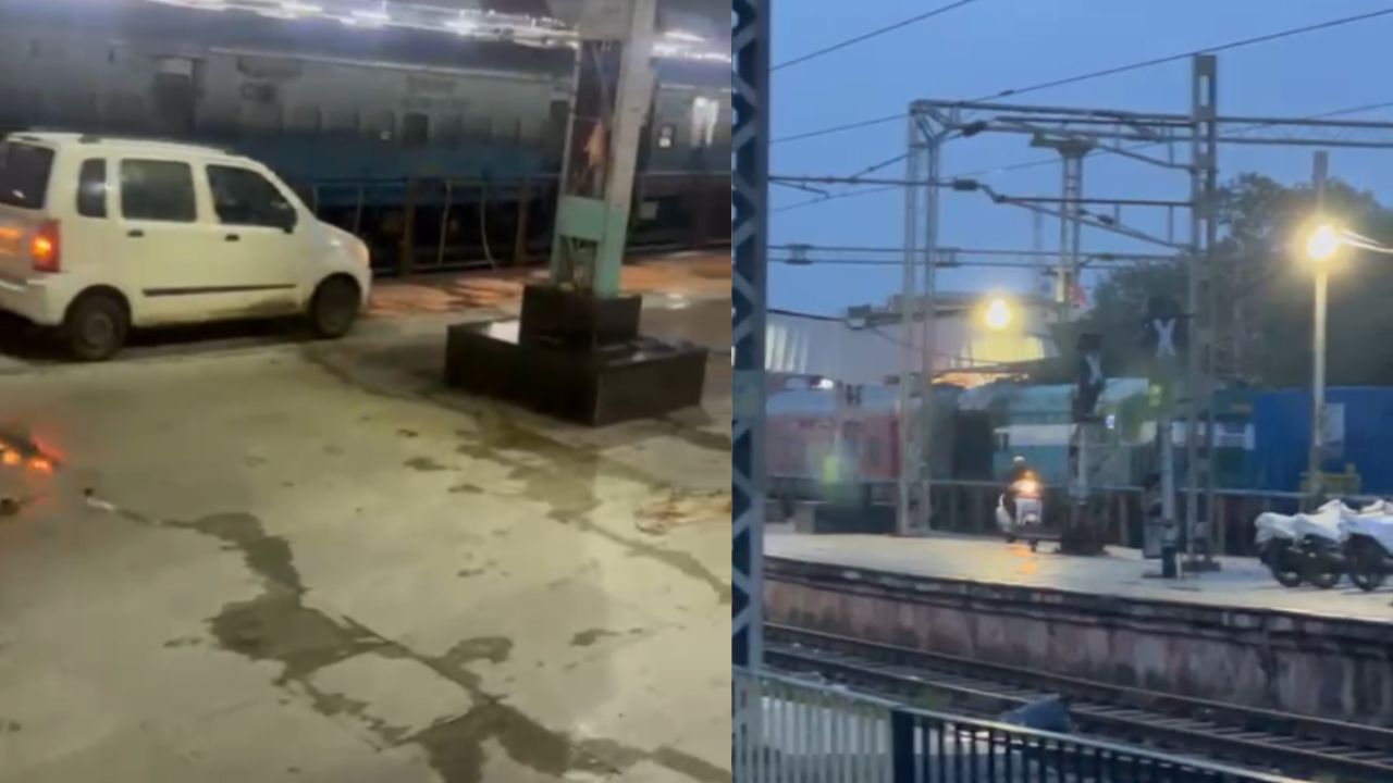 Drove scooter and car at Bhopal railway station.