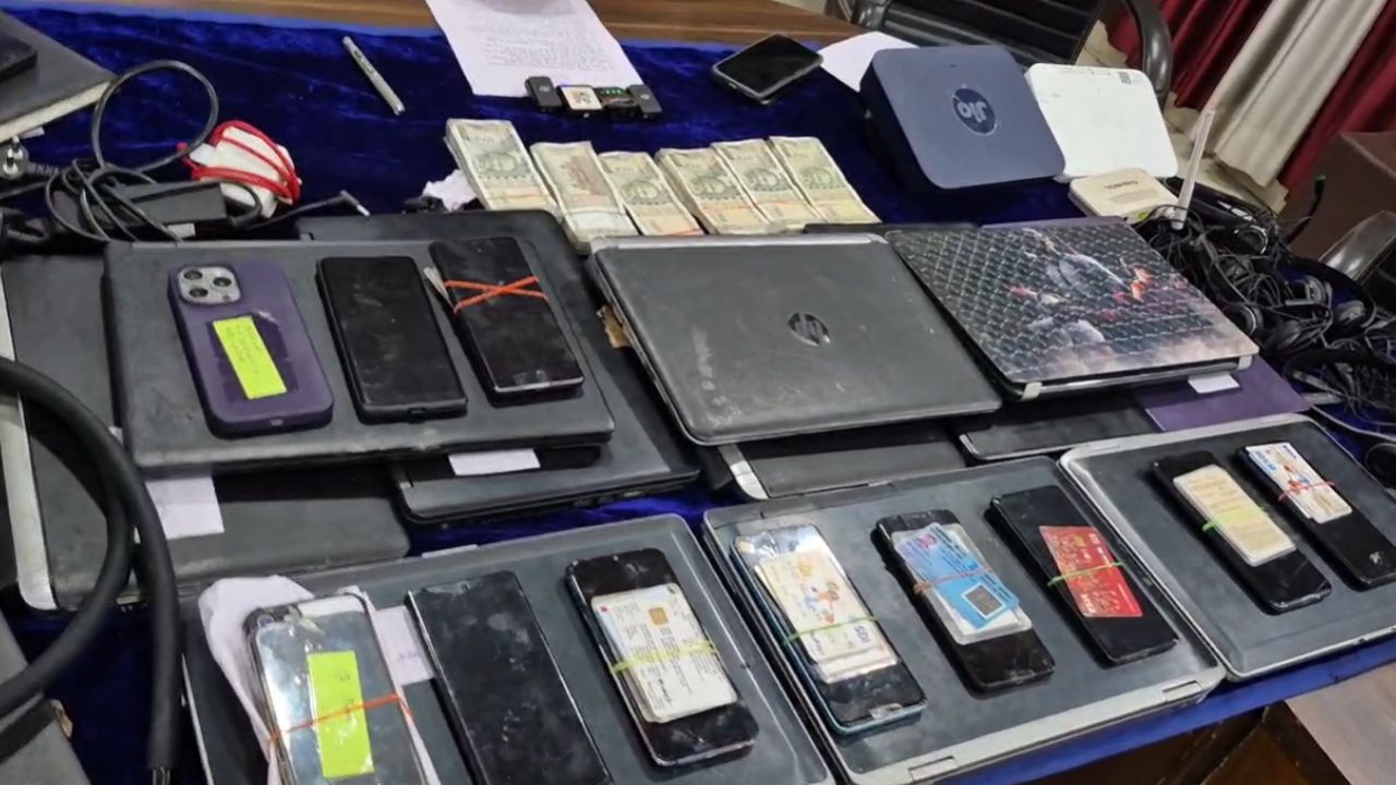 Police raid on fake call centre.