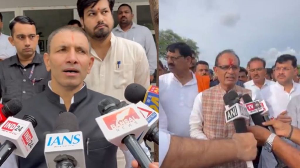 Political rhetoric continues in Madhya Pradesh over providing poor quality seeds to farmers.