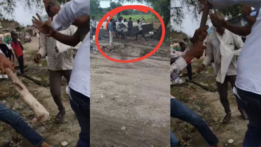 Video of assault on Sarpanch goes viral in Khandwa.