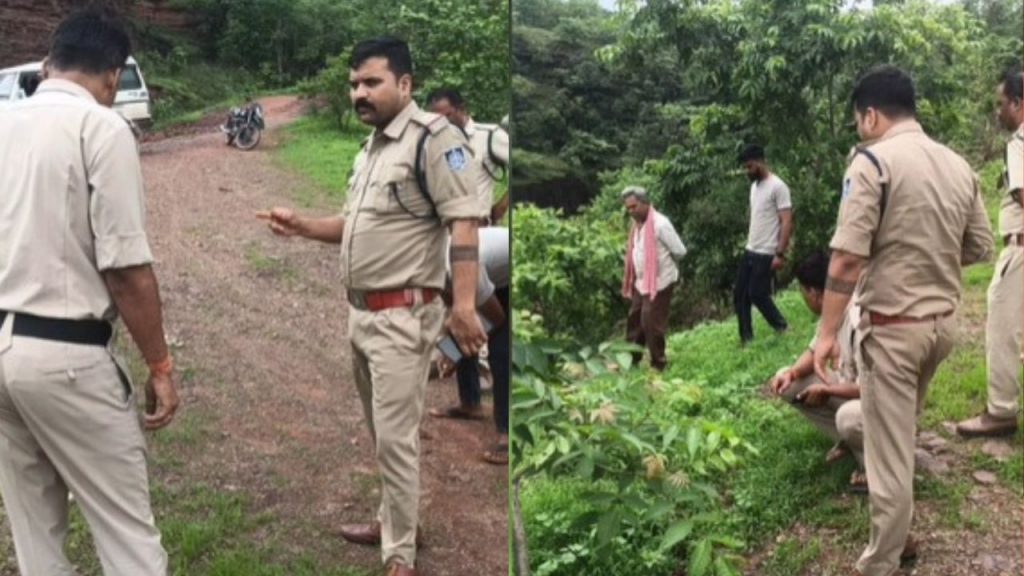 Police reaching the spot of the crime and investigating.