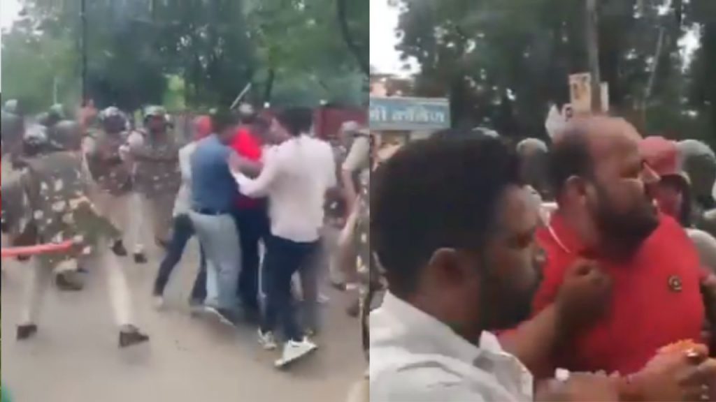 Lathicharge was done during the Karani Sena movement in Harda.