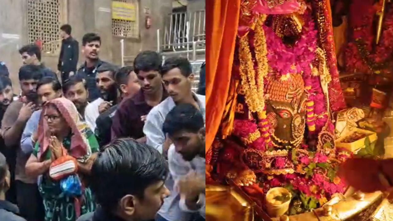 There was a long queue of devotees in the court of Mahakal.