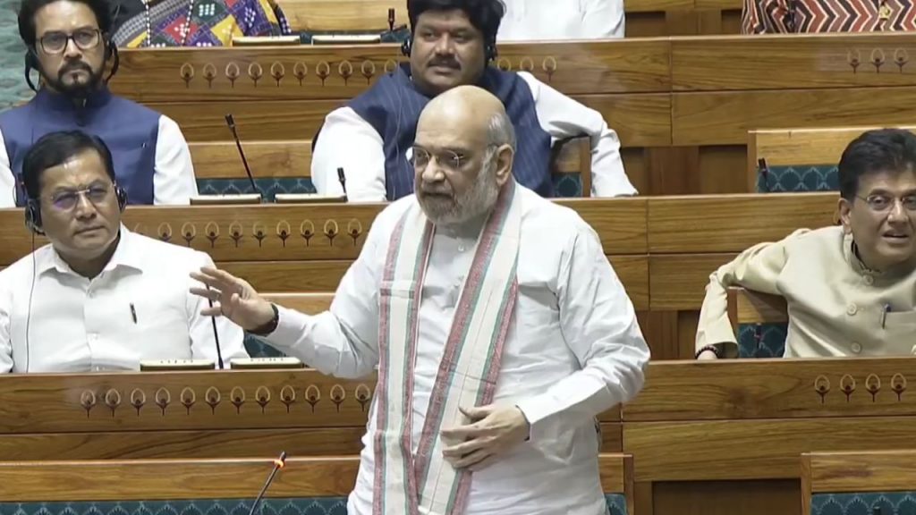 Home Minister Amit Shah in Lok Sabha