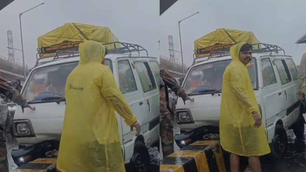 Bhopal: School van collides with divider on Subhash Nagar Bridge, no one injured reported