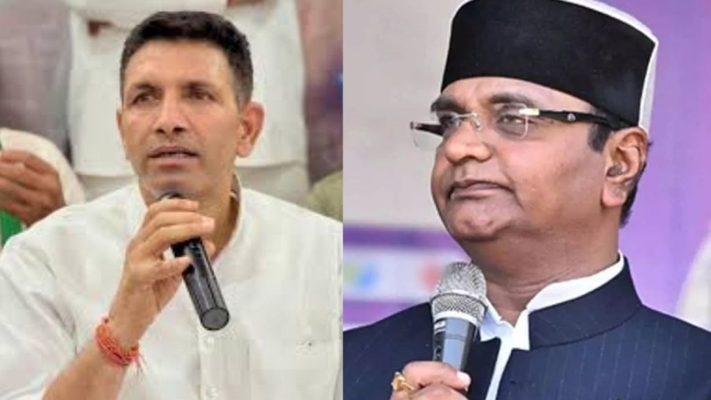 PCC Chief Jitu Patwari and Cabinet Minister Vishwas Sarang (file photo)