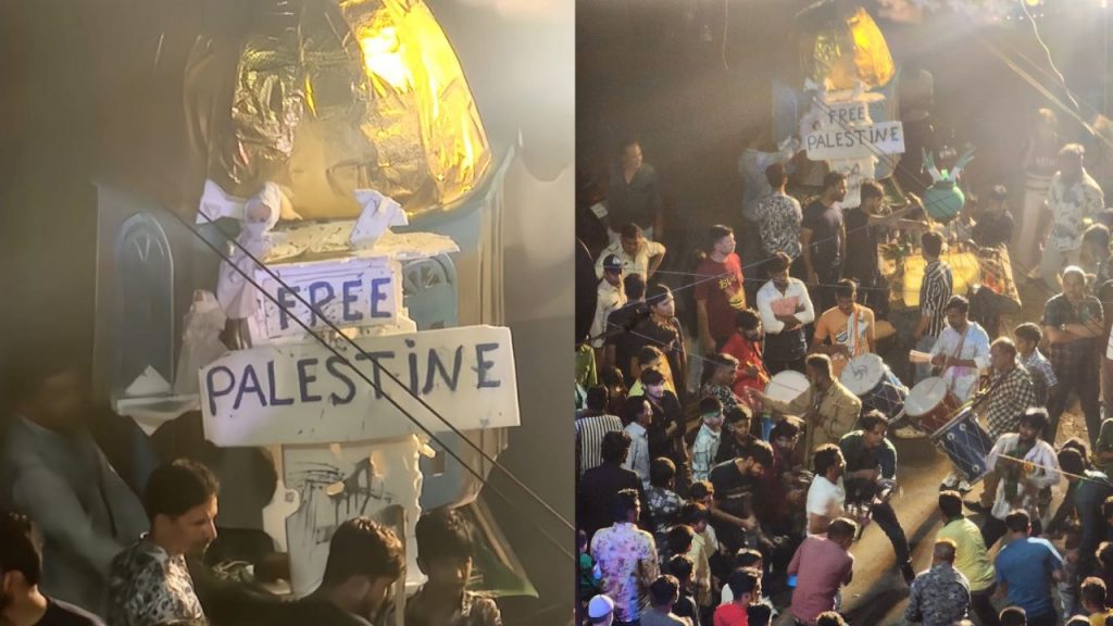 Free Palestine posters seen in Indore Muharram procession, Hindu organizations expressed objection