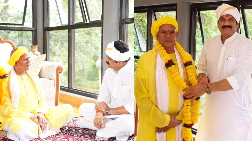 Cabinet Minister Govind Singh Rajput took blessings from Saint Shri Rawatpura Sarkar