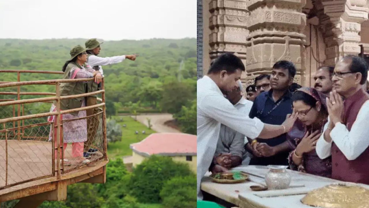 Agriculture Minister Shivraj Singh Chouhan, wife Sadhana Singh