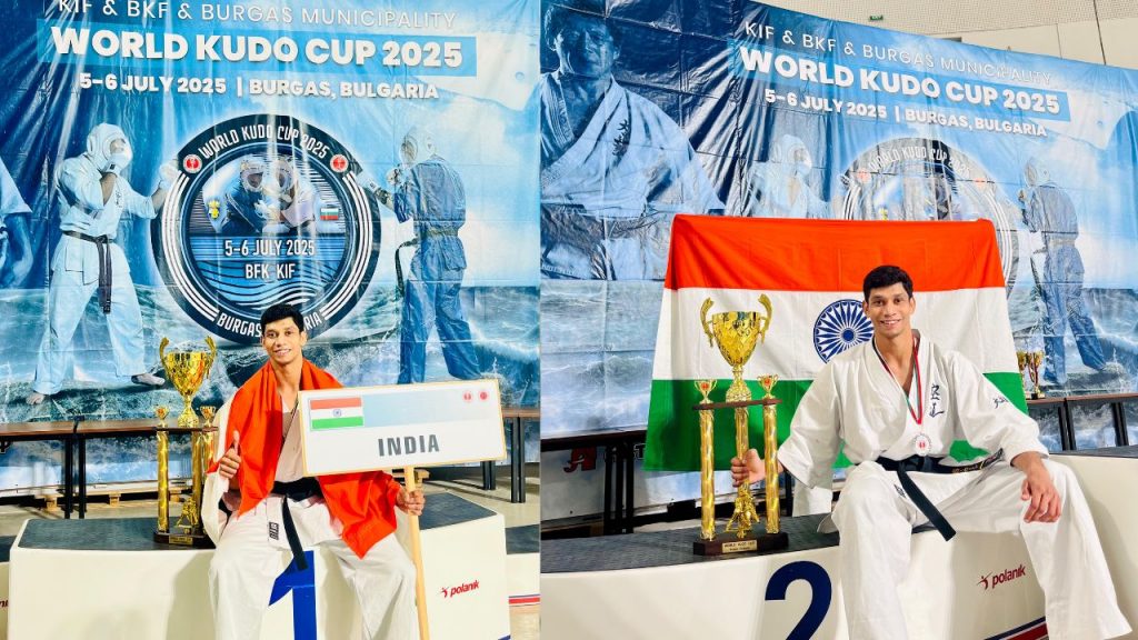 Sohail Khan of Madhya Pradesh won silver medal in Kudo World Cup