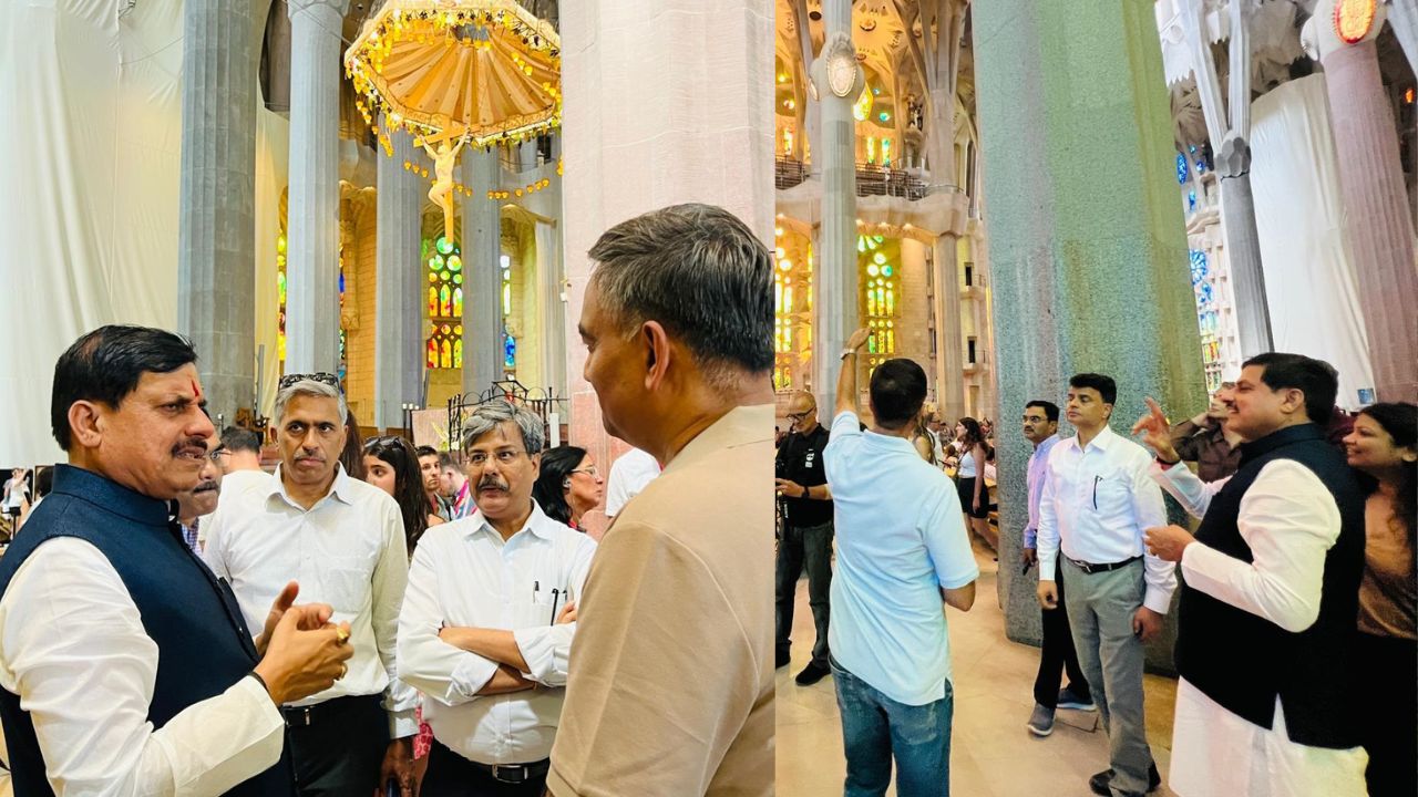 Spain: CM Mohan Yadav visits Sagrada Familia Church in Barcelona