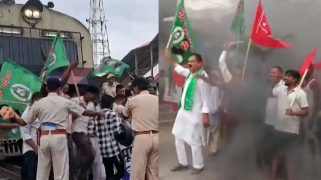 demonstration during bharat bandh