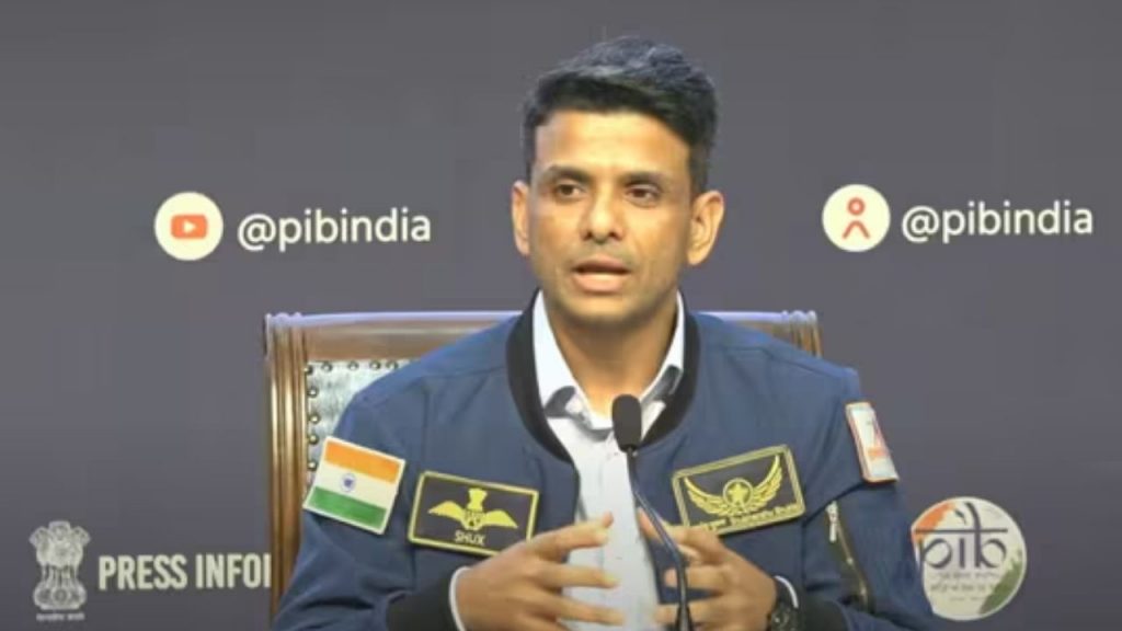 aptain shubhanshu shukla on india