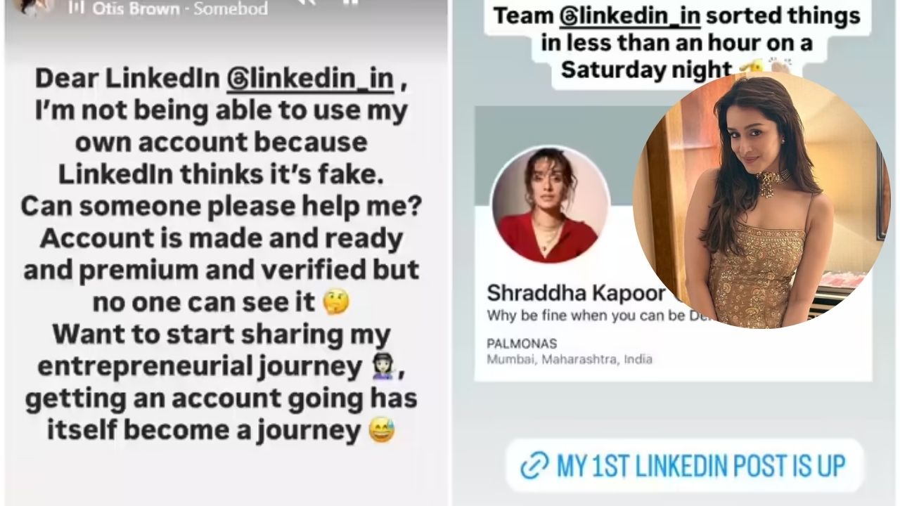 hraddha Kapoor's linkedin account flagged