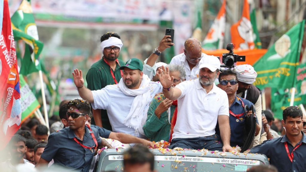 Bihar Voter Adhikar Yatra route where NDA secured victory in 2025 elections