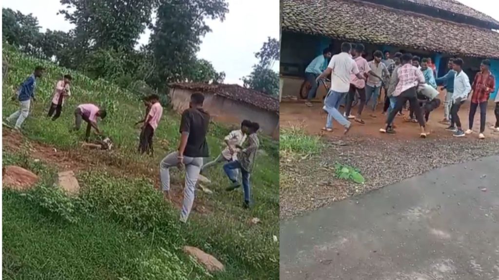 In Surajpur 10-12 youths surrounded the boy and chased him and beat him.