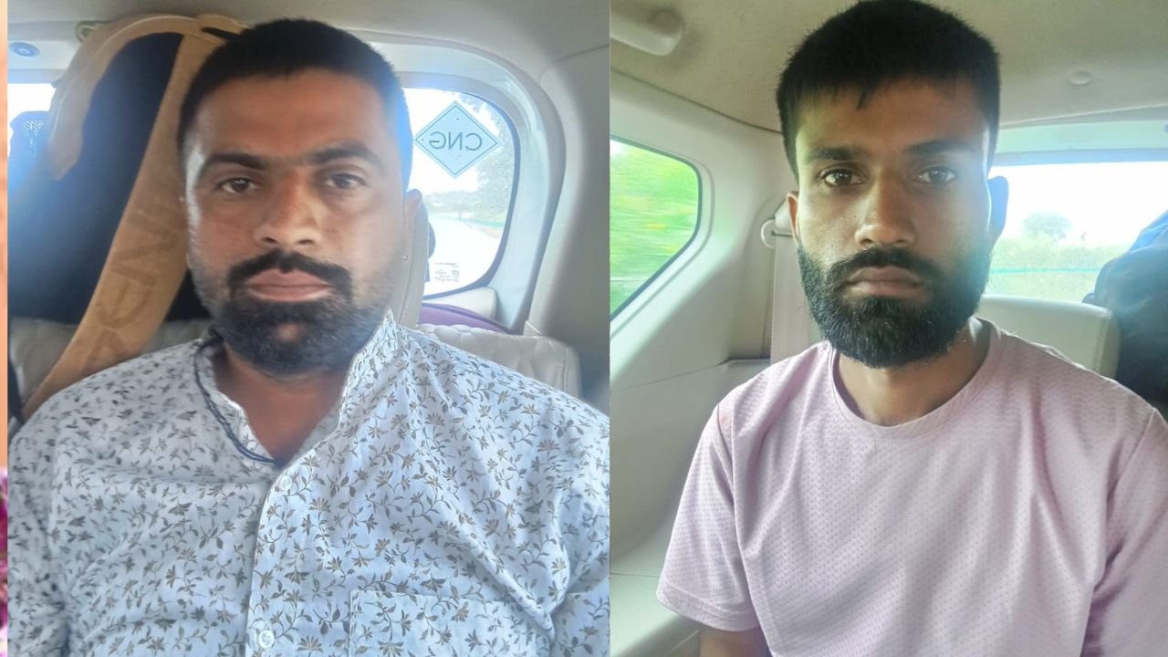 The accused driver and his accomplice who stole gold worth Rs 5 crore.