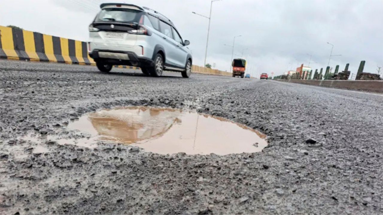 In Indore, potholes developed on the flyovers within 6 months.