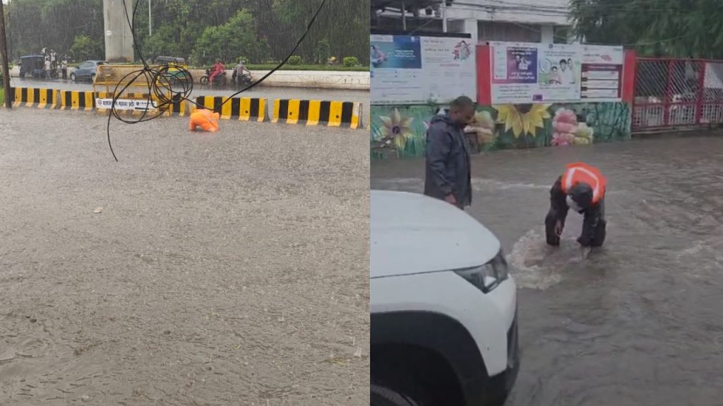 Heavy rain in Indore caused waterlogging in many places