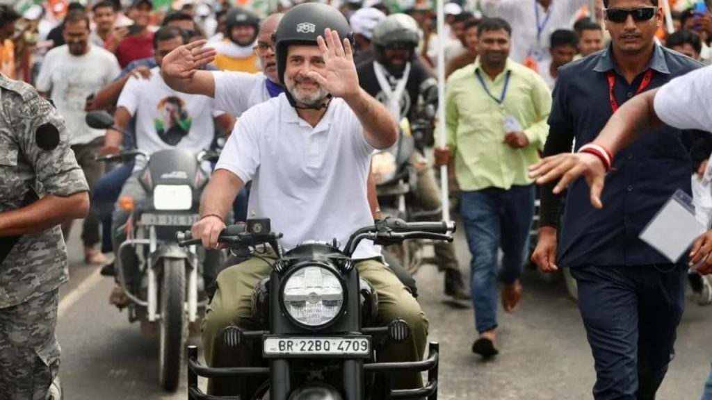 Rahul Gandhi during Voter Officer Yatra