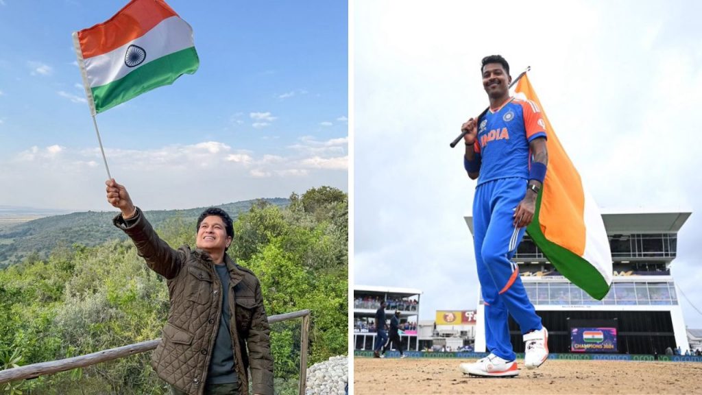 Sachin Tendulkar and Hardik Pandya