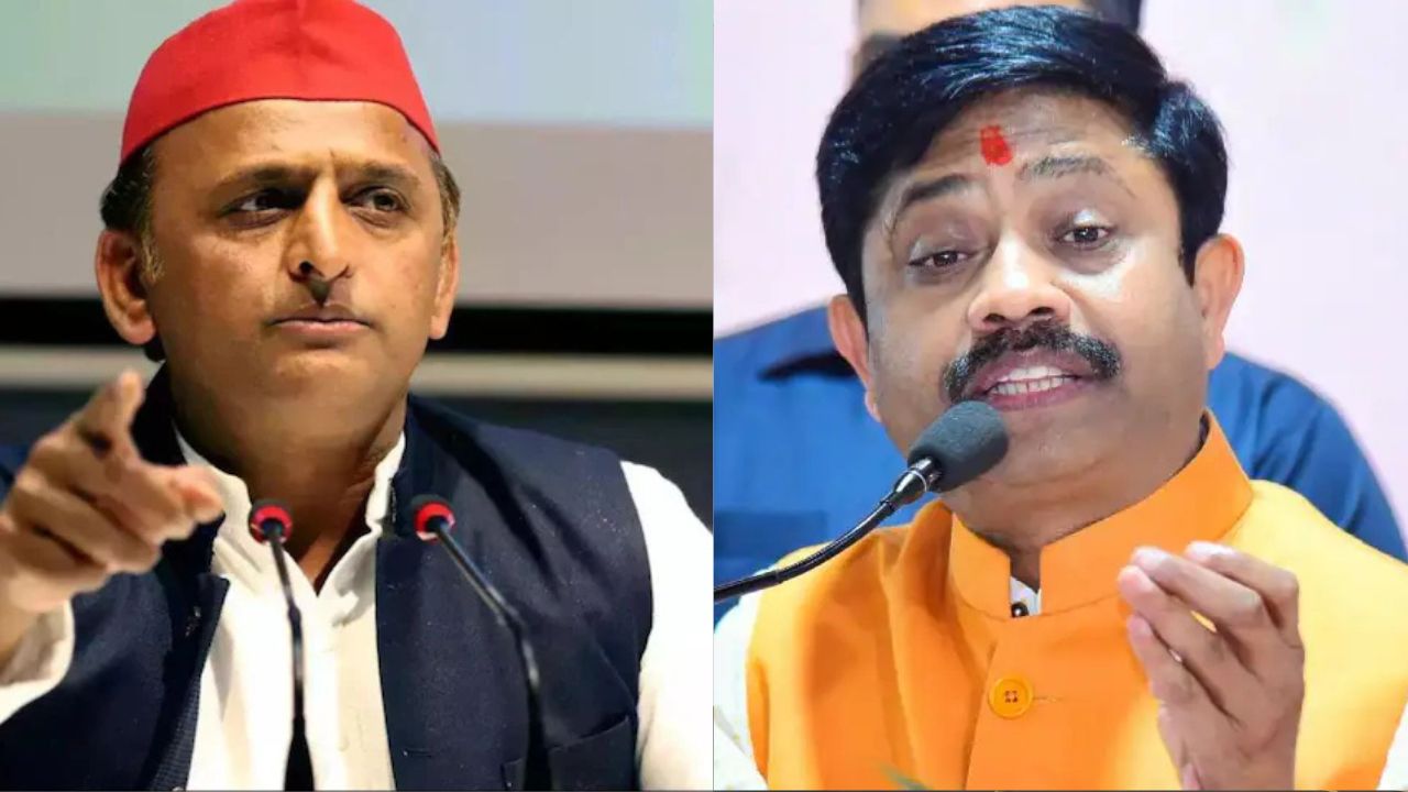 SP chief Akhilesh Yadav and cabinet minister Nand Gopal Nandi.